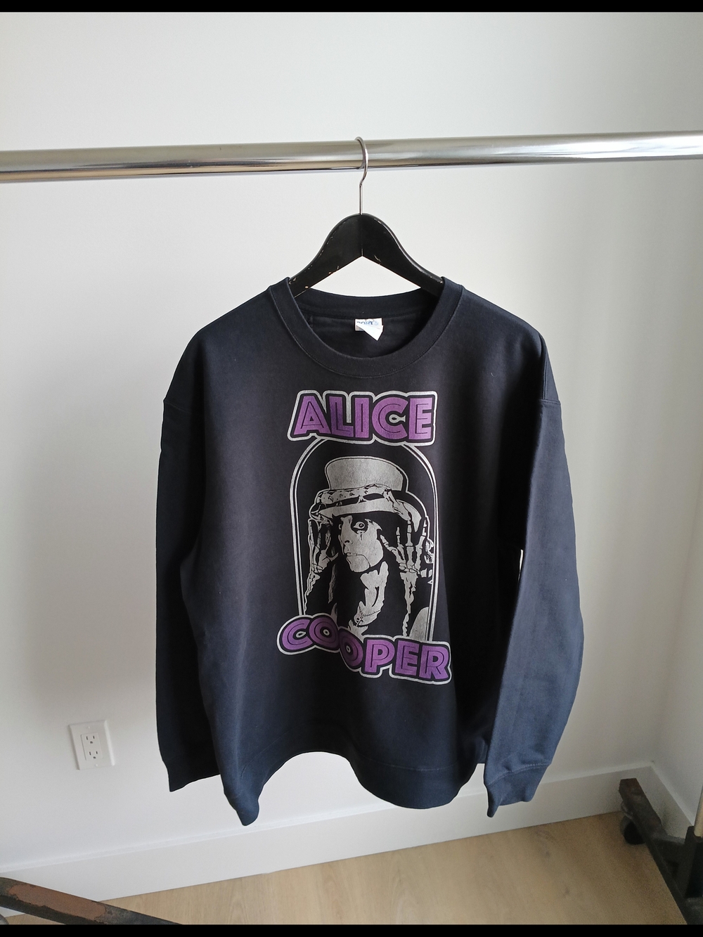 Vintage Alice Cooper Sweatshirt Y2K Band Merch Black XL Port & Company